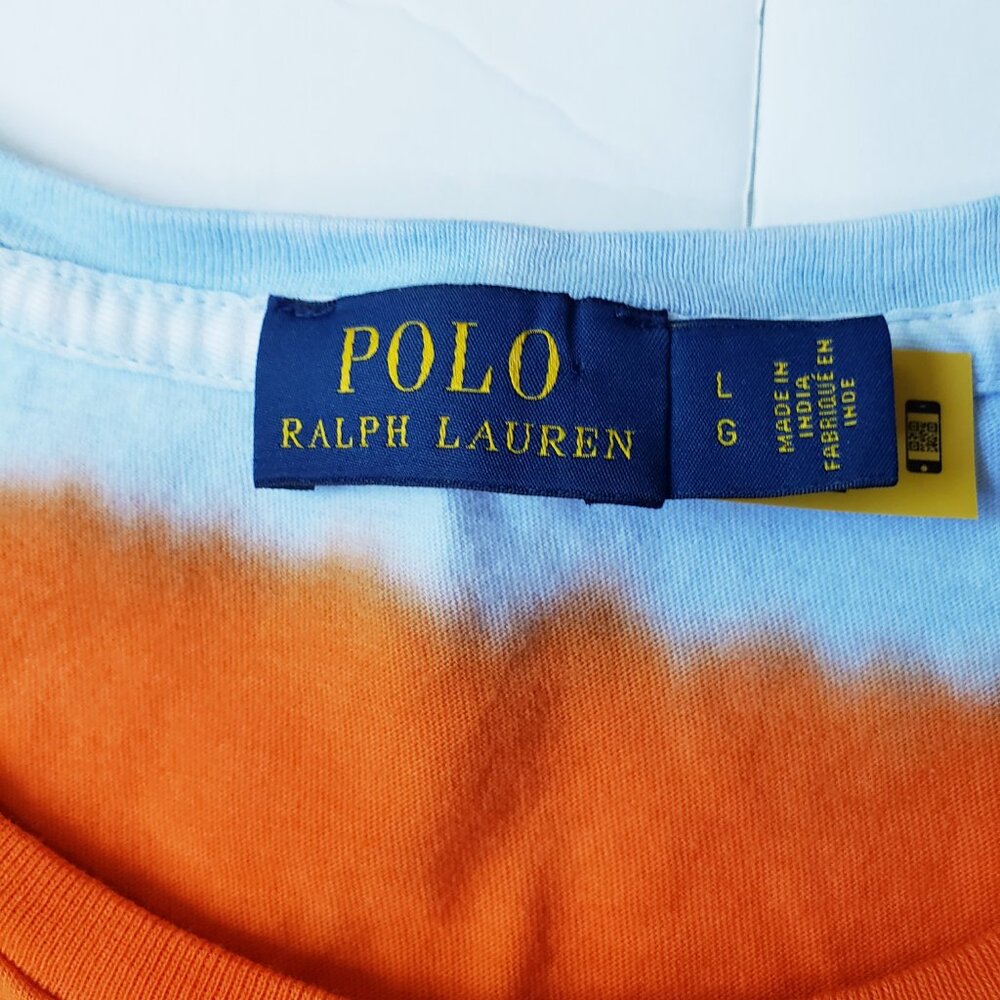 Polo Ralph Lauren Rainbow Tie Dye Preppy Cotton T-Shirt Mini Dress - Picture 3 of 11